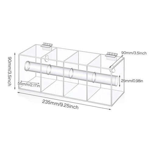 7 Compartment Acrylic Label Dispenser For Wall Mounting To 2