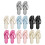 Breathable Sandals Antiskid Pattern Travel Slippers-White L 2