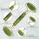 Liseng And Gua Sha Tools Set-anti-aging Roller Massager-100% Real Natural Jade 2