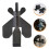 5Pcs Portable Door Lock for Home Security Door Stopper Black 2