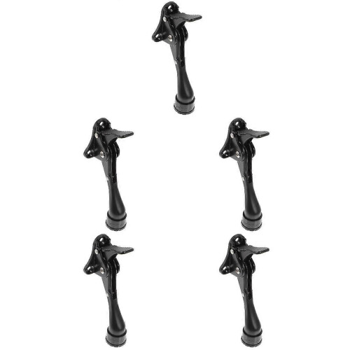 5Pcs Black Door Stopper for Bottom of Door with Semi Automatic Step 1