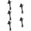 5Pcs Black Door Stopper for Bottom of Door with Semi Automatic Step 3