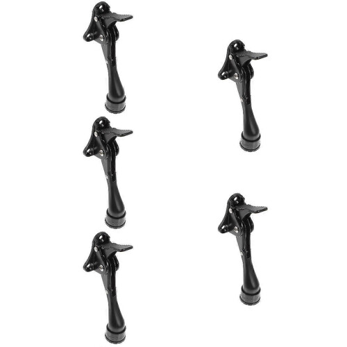 5Pcs Black Door Stopper for Bottom of Door with Semi Automatic Step 2