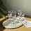 Delicate Pink Butterfly Decorated Glass Cup-Vertical pattern 7