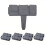 10Pcs Stone Plant Support Stake Outdoor Edging Decorative-Black 6