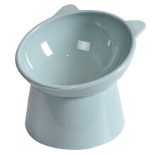 Podwyższona miska dla kota, ergonomiczna, plastikowa, antypoślizgowa, 1 sztuka