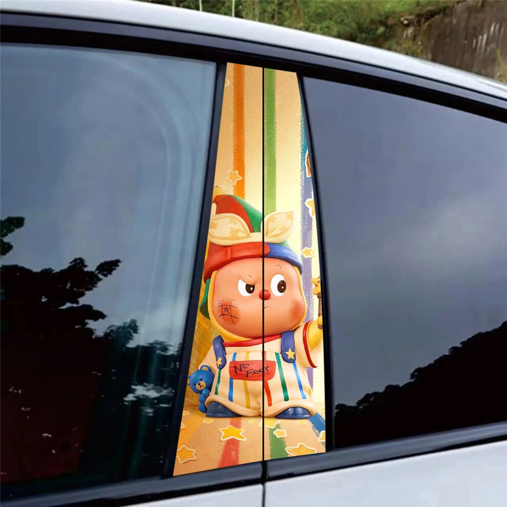 (3#) Car B Pillar Cute Cartoon Vinyl Sticker Auto Exterior Protective Decor Decal 4069369534225