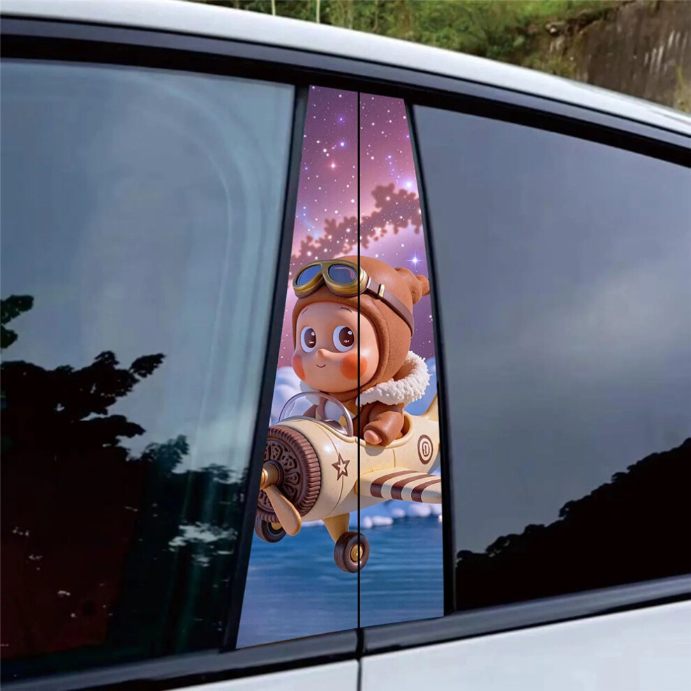 (15#) Car B Pillar Cute Cartoon Vinyl Sticker Auto Exterior Protective Decor Decal 4069369534348