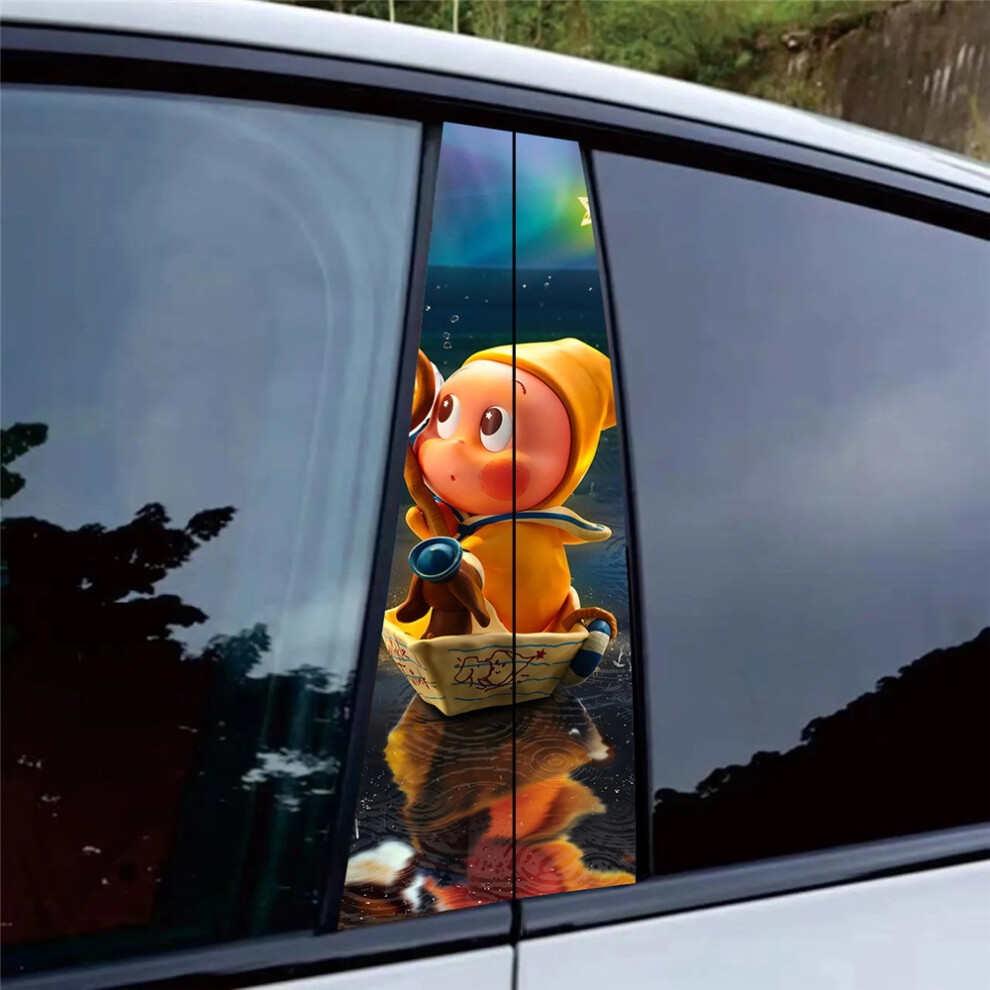 (1#) Car B Pillar Cute Cartoon Vinyl Sticker Auto Exterior Protective Decor Decal 4069369534201