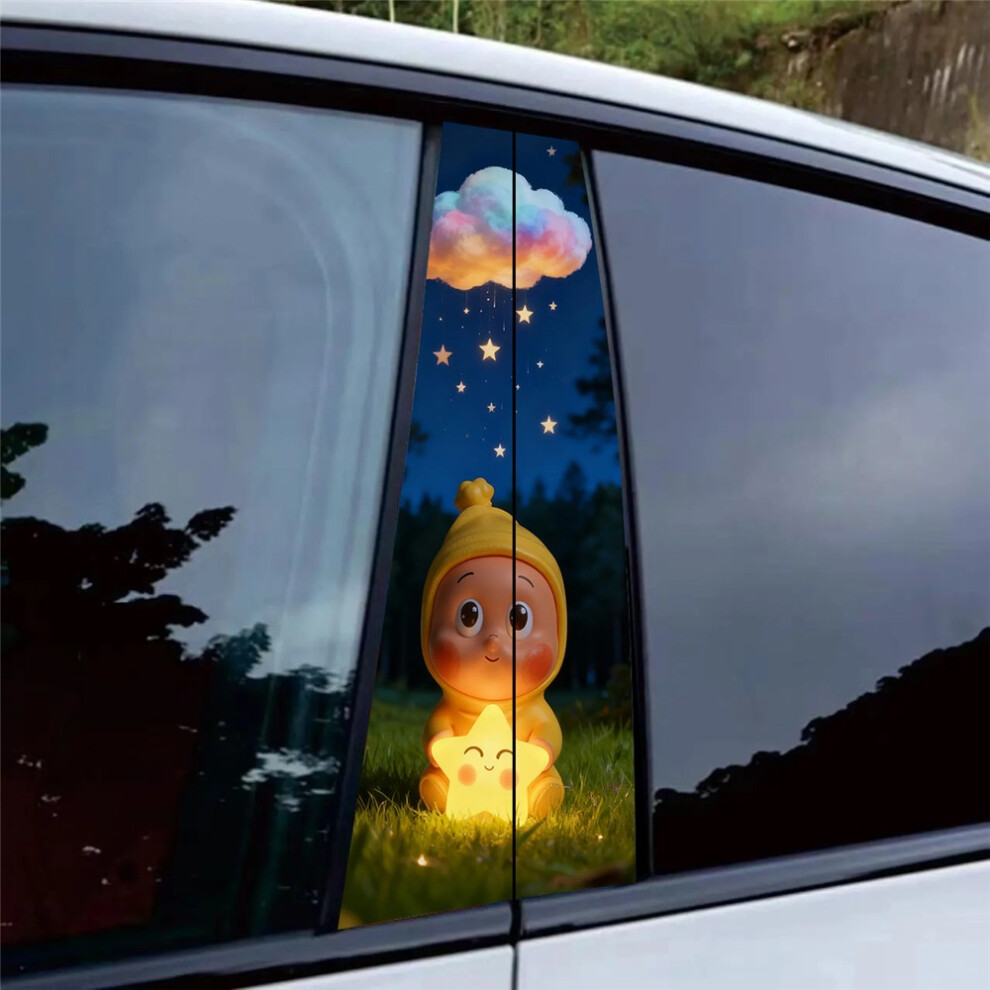 (6#) Car B Pillar Cute Cartoon Vinyl Sticker Auto Exterior Protective Decor Decal 4069369534256