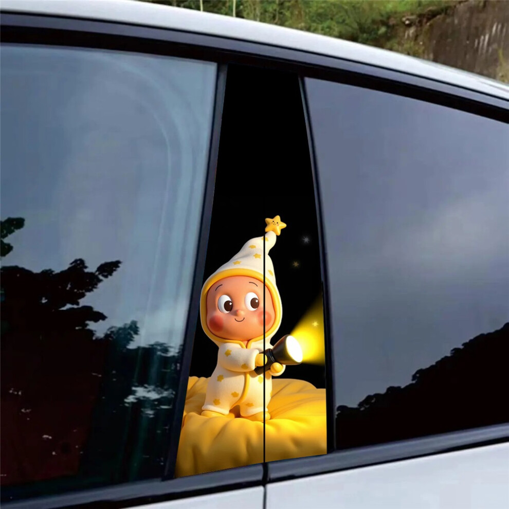(5#) Car B Pillar Cute Cartoon Vinyl Sticker Auto Exterior Protective Decor Decal 4069369534249