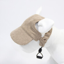 Honden baseballpet met zonbescherming, kaki, maat XL