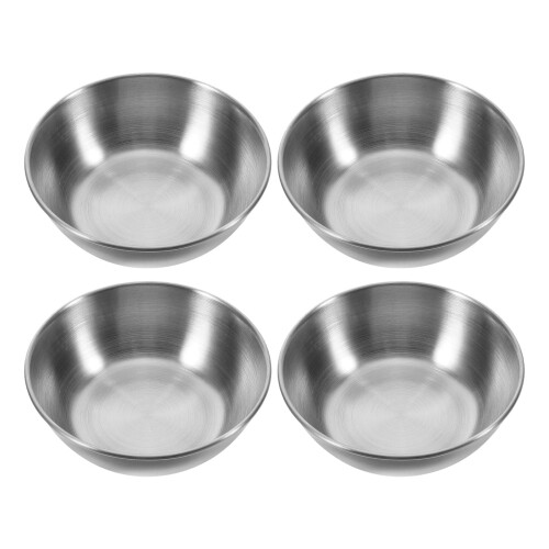 Ensemble de 6 bols de préparation en acier inoxydable argenté