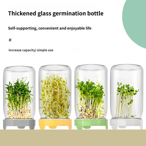 Sprout Growing Set Wide Mouth Seedling Sprouting Jar-grey 2