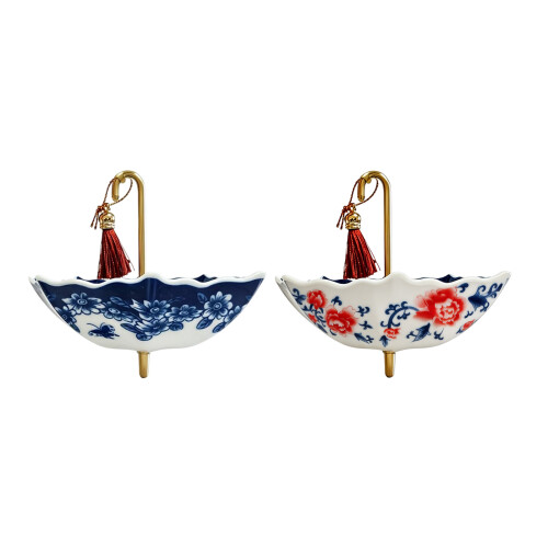 Infuseur traditionnel de thé de-Ombre bleue et blanche 1