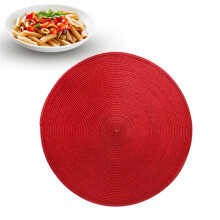 Ronde geweven placemats 38 cm PP polyester