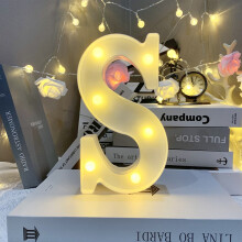 Znak LED Litera S 8,6 cala zasilany bateryjnie