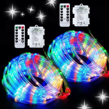 Conjunto de 2 luzes de corda para exterior YANTON com 200 LEDs, 8 modos e muito mais.