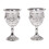 Silberner Zinklegierungskelch mit Intarsienmuster (1 Stück) 1