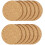 12 stk. blanke korkbordskånere, 10 cm i diameter 1