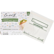 Sacchetti compostabili per alimenti, formato sandwich, confezione da 150 pezzi