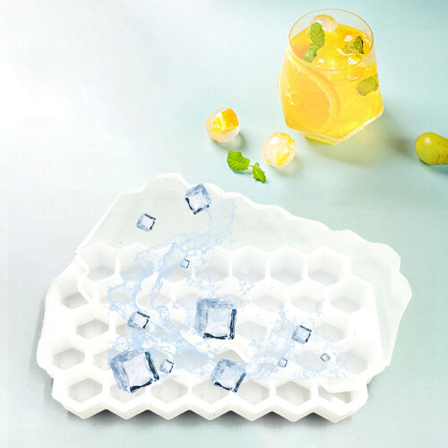 Forma de gelo de silicone com tampa, 18,3 x 10,9 cm (7,2 x 4,3 polegadas).