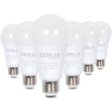 Pacote com 6 lâmpadas LED A19 de 3 intensidades (400/1000/1400lm) com soquete E26