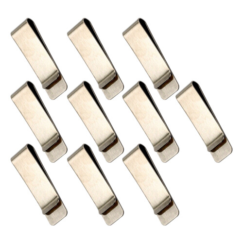 10 Stück robuster Metall-Stiftclip, rostfreies-NEIN. 5 Silber