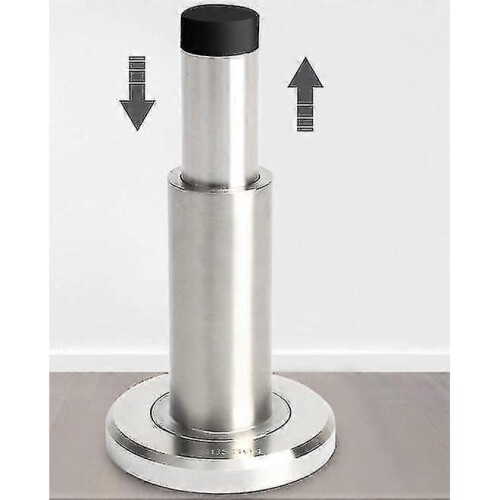 Door Stop Stopper ,adjustable Doorstop Heavy Duty Stainless Steel Bumper Rubber Buffer 2