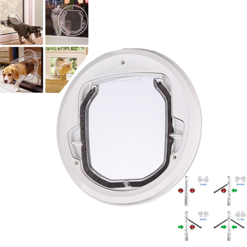 Cat Door Swing Type White Large 2