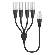 Câble de protection XLR 3 broches 1 femelle 4 mâles, connecteurs