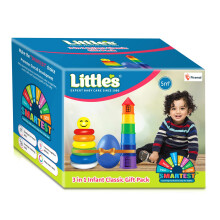 Little'S 3 In 1 Infant Classic Gift Pack I Activity & Learning Toys For Babies I Multicolour I Infant & Preschool Toys I Develops Fine Motor Skills &