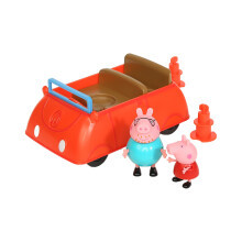 Peppa Pig Peppa'S Family Red Car With Sound Effects, Includes 2 Figures, Peppa'S Preschool Toy 3 Years And Up, Birthday Gift Toys Playset For Kids,Pla