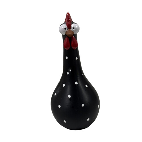 Vases de poulet à points colorés à col Long, Sculpture de-Noir