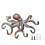 Handcrafted Iron Wall Hook Octopuses Designs-patina red 1