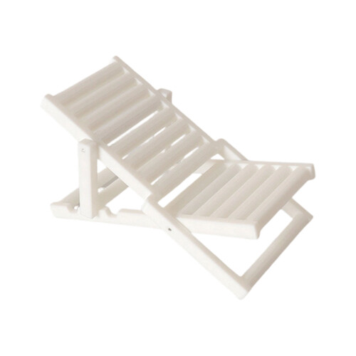 Modèle de chaise en plastique, chaises longues réalistes,-Blanc