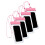 4 Piece ABS Waterproof Mobile Cover Universal Case for-Pink 1