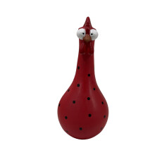 Vases à fleurs en forme de poulet, points colorés-Rouge