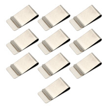 10Pcs Notebook Pen Clamp Heavy Duty Metal Pen Clip-No. 2 silver