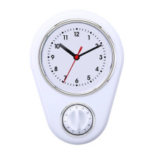 Minimalists Wall Clock Kitchen Timer For Home Decors 9-White