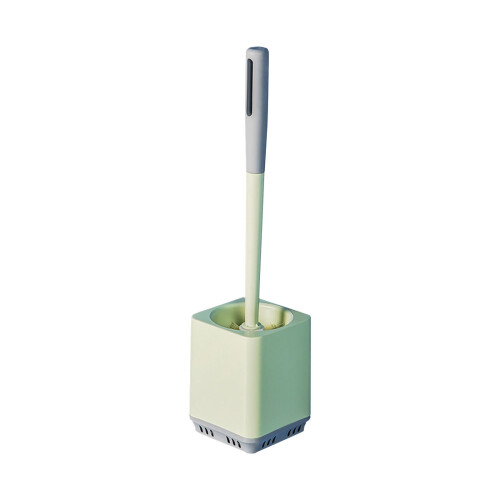 Ensemble brosse de toilette avec manche long et base murale 1