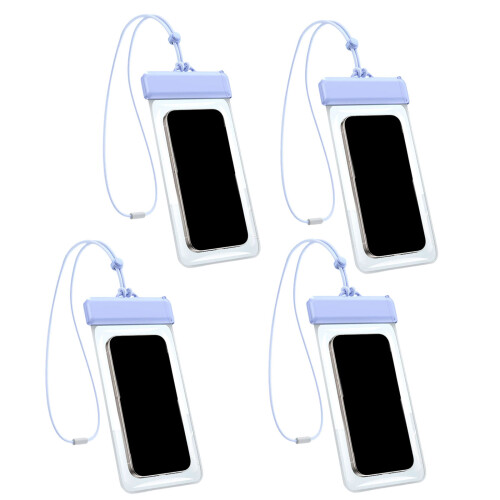 Housses transparentes et étanches pour téléphone portable,-Bleu