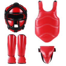 Casque de boxe multifonctionnel, ensemble-masque rouge 5 M