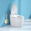Ensemble brosse de toilette avec manche long et base murale 5