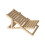 Présentoir miniature de chaise de plage pour-Couleur bois 1
