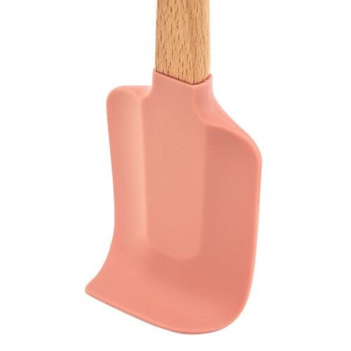 Silicone Spatula with Round Wood Handle – 1 Piece 2