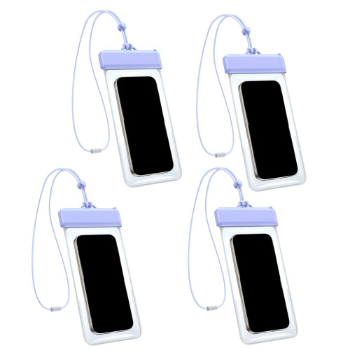 4PCS Heavy Duty Watertight Phone Holders Shockproof-Purple