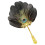 Handcrafted Peacocks Feathered Dance Fan Light And-Black 1