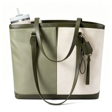 Soft Women's Travel Handbag Waterproof Laptop Bag-green white