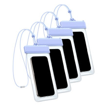 Set of 4 Clear Waterproof Phone Pouch Multiple Purpose for-Blue